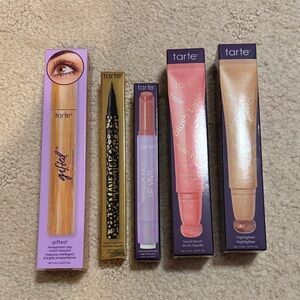 5 Piece New in Box Tarte Bundle Gifted Mascara, Liner, Lip, Blush, Highlighter